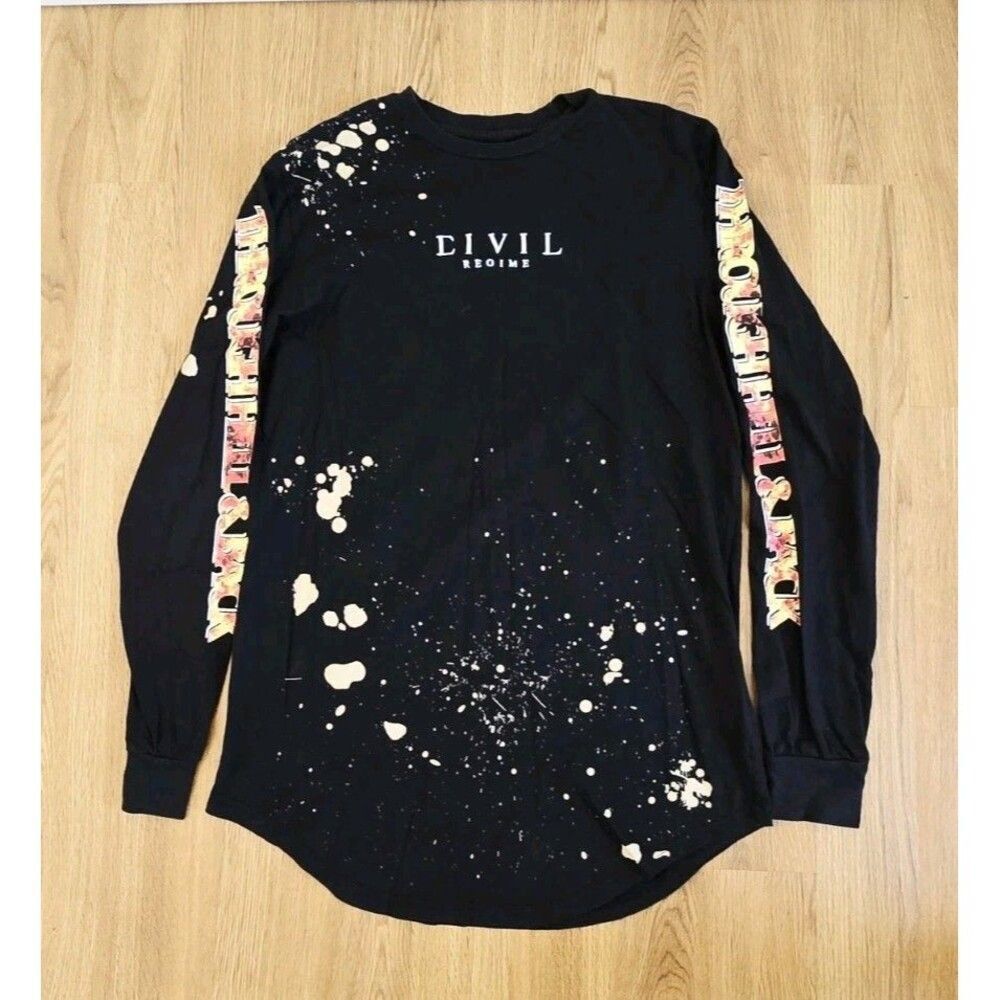 Civil Regime Through Hell & Back Long Sleeve Graphic Tee Graphic Streetwear Sz M